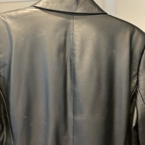 Laundry black quilted coat with silver trim & back buckle & hood - Picture 5 of 9